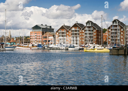 Ipswich Waterfront. Port de plaisance de la rivière Orwell. Suffolk, Royaume-Uni. Banque D'Images