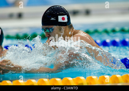 Kosuke Kitajima (JPN) qui se font concurrence sur le 200m brasse aux Jeux Olympiques d'été de 2008, Pékin, Chine Banque D'Images