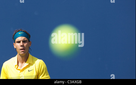 Rafael Nadal, Espagne, en action à l'US Open de tennis à Flushing Meadows, New York USA Banque D'Images