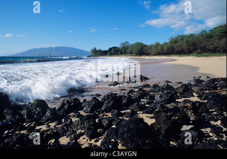 Hawaii, Maui, l'île de La Vallée, Makena Beach Banque D'Images