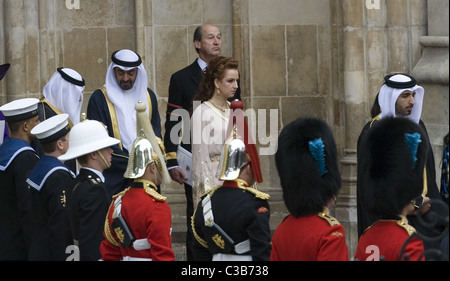 Mariage du Prince William à Catherine Middleton à l'abbaye de Westminster le 29 avril 2011 à Londres, en Angleterre. Arab Banque D'Images