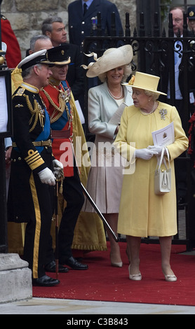 Le mariage du Prince William et Catherine Middleton. 29 avril 2011 le Prince Charles, le Prince Phillip ,Camilla Duchesse de Banque D'Images