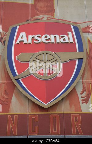 Badge à l'Arsenal, l'Emirates stadium, Arsenal Football ground Banque D'Images
