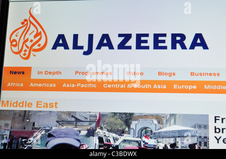 Site web capture d'Aljazeera Banque D'Images