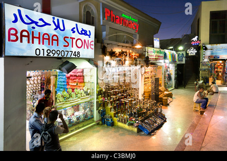 Le Roi de Bahreïn, la rue (SA MAJESTÉ LE ROI Hamad Bin Isa Al Khalifa) Naama Bay, Sharm El Sheik. L'Égypte Banque D'Images