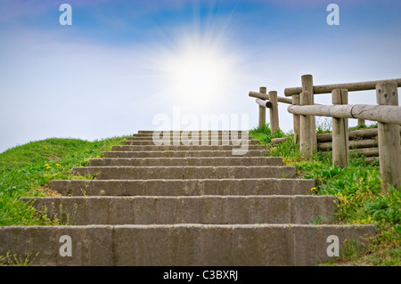 Escaliers Ciel Nuage Paradis Reve Liberte Liberte D Affaires Traiter Photo Stock Alamy