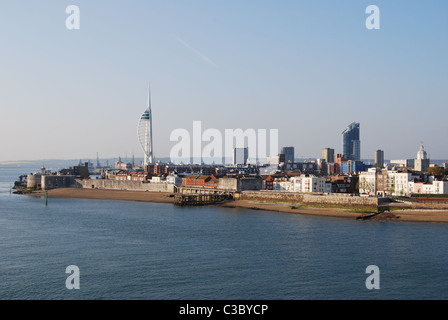 Voir de vieux Portsmouth de la mer Banque D'Images