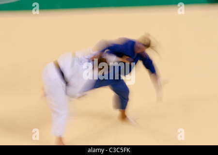 Action floue dans les 57kg de judo au Jeux Olympiques d'été 2008, Pékin, Chine Banque D'Images