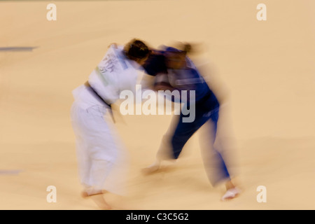 Action floue dans les 57kg de judo au Jeux Olympiques d'été 2008, Pékin, Chine Banque D'Images