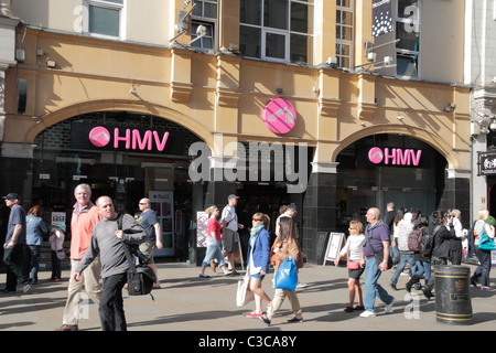 Le magasin HMV au Trocadéro centre sur Coventry Street entre Leicester / 27 et Piccadilly Circus, le centre de Londres, au Royaume-Uni. Banque D'Images