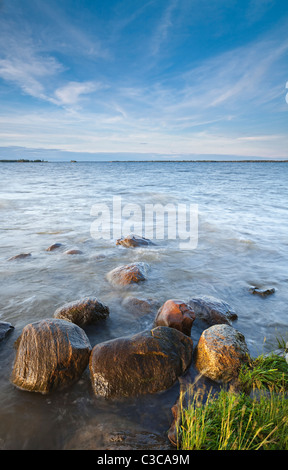 Un jour de vent sur le lac Simcoe en Ontario Banque D'Images