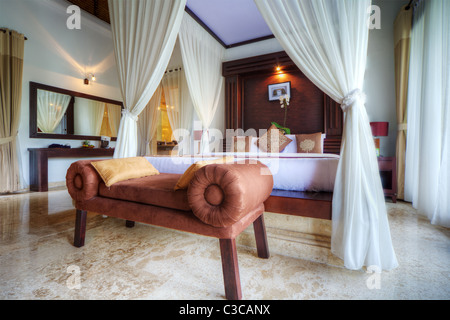Villa chambres tropicale de luxe, Bali, Indonésie. Banque D'Images