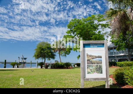 La Géorgie, St. Cumberland Island National Seashore Centre des visiteurs. Banque D'Images