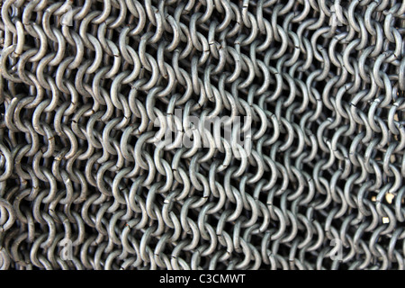 Close up of chain mail de chevalier Banque D'Images