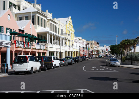 Front Street, Hamilton, Bermudes Banque D'Images