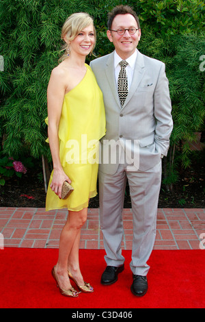 Carrie Preston et son mari Michael Emerson Le 2009 Saturn Awards au Castaways à Burbank, Los Angeles, Californie - Banque D'Images