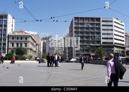 La Grèce place Omonia Athènes attika Banque D'Images