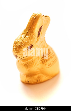 Lapin d'or au chocolat Lindt Banque D'Images