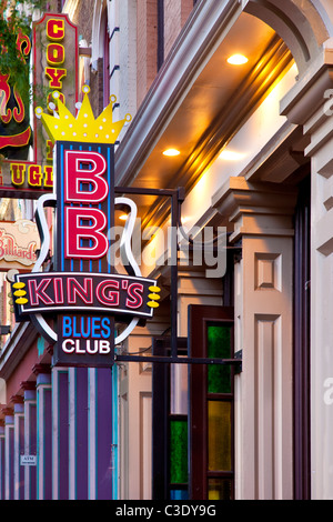 BB King Blues Club le long de la célèbre 2e Avenue, dans le centre de Nashville Tennessee USA Banque D'Images