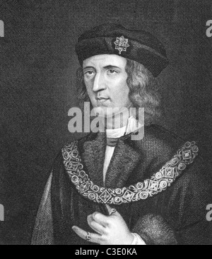 Richard III d'Angleterre (1452-1485) gravure sur de 1830. Roi d'Angleterre au cours de 1483-1485. Banque D'Images