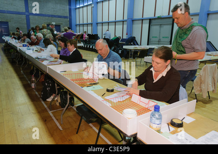 Dépouillement à une élection count center Banque D'Images