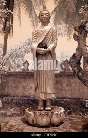 Buddha, Wat Choum Khong Soulinthaham Banque D'Images