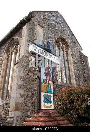 En signe de la ville de Wymondham Norfolk, Banque D'Images