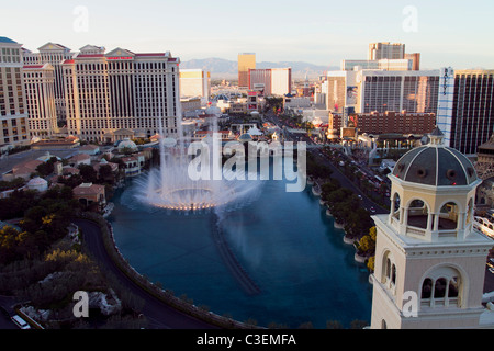 Fontaine du Bellagio, le long de la Strip, Las Vegas, Nevada. Banque D'Images