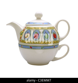 Théière porcelaine antique Banque D'Images