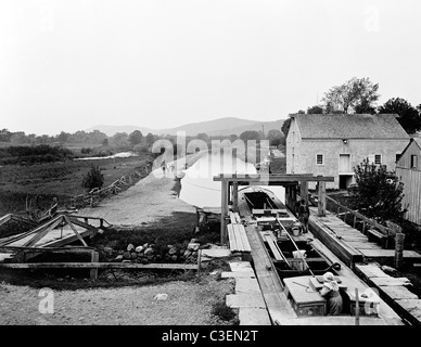 Morris et Essex Canal à Waterloo, N.J., vers 1900 Banque D'Images