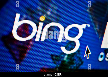 De près de l'logo Bing comme vu sur son site web. (Usage éditorial uniquement : -Print, télévision, e-book et le comité éditorial du site). Banque D'Images