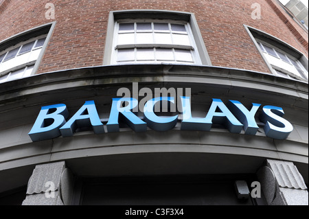 La banque Barclays Shrewsbury Shropshire Uk sign Banque D'Images