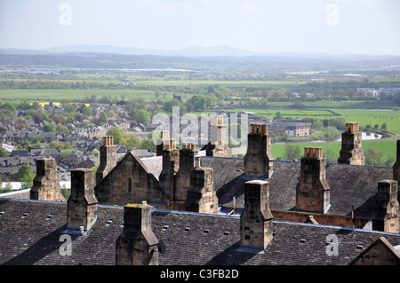 Vue depuis le château de Stirling Banque D'Images