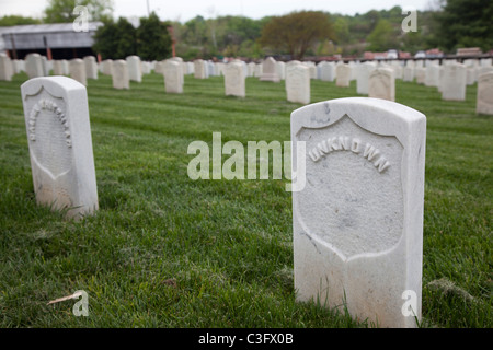 Tombe du Soldat inconnu au cimetière national de Knoxville Banque D'Images