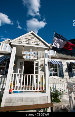 Un pré-fab beach cottage dans le Meatpacking district de New York Tommy Hilfiger dispose d'un pop up store avec sa ligne d'univers de préparation Banque D'Images