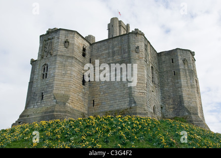 Château de Warkworth Northumberland Royaume-uni Banque D'Images