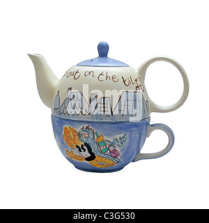 Théière porcelaine antique Banque D'Images