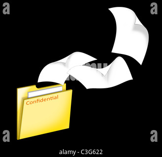 Vol de fichiers à partir de l'intérieur d'un dossier Banque D'Images