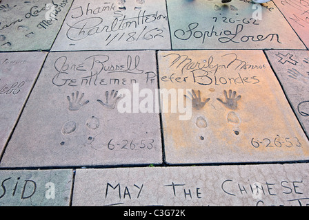 Le Grauman's Chinese Theatre à Hollywood, Californie. Banque D'Images