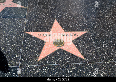 Le célèbre Hollywood Walk of Fame. Banque D'Images