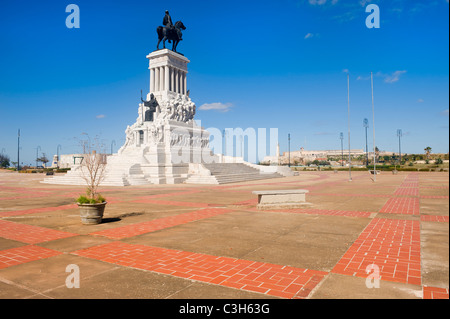 Statue équestre du général Maximo Gomez, La Havane, Cuba Banque D'Images