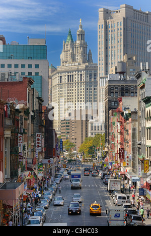 Chinatown à New York. Banque D'Images