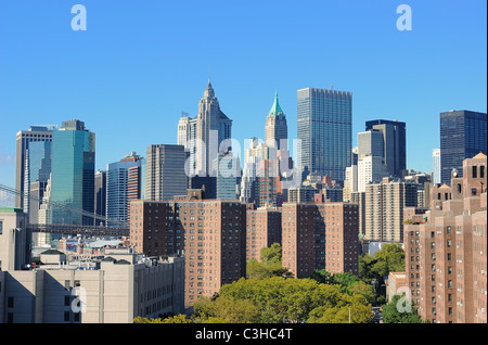 Grattes-ciel de Manhattan à New York City. Banque D'Images