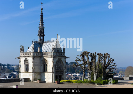 La Chapelle St Hubert, Chateau d'Amboise, Loire, Touraine, France Banque D'Images
