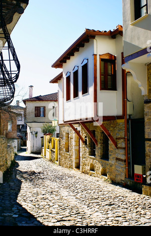 Maison traditionnelle en pierre dans la ville de Kastoria (Macédoine, Grèce) Banque D'Images