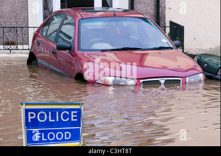 Les inondations à Carlisle, Royaume-Uni. Banque D'Images