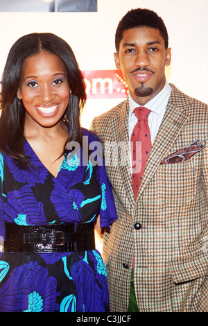 Malikha Mallette et Fonzworth Bentley Hommes Gillette Fusion Style de prix lors de la 40 / 40 - Arrivées Club New York City, USA - Banque D'Images