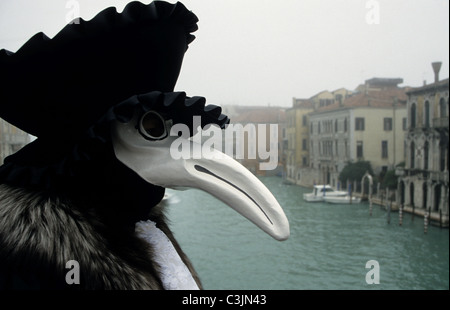 Costume de carnaval, les masques de Venise Italie Banque D'Images