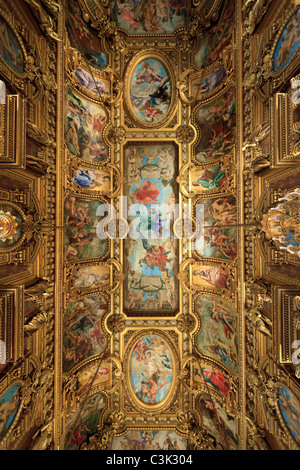 Le plafond de l'Opéra Garnier Grand Foyer, Paris Banque D'Images