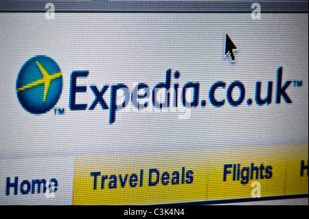 De près de l'logo Expedia comme vu sur son site web. (Usage éditorial uniquement : -Print, télévision, e-book et le comité éditorial du site). Banque D'Images